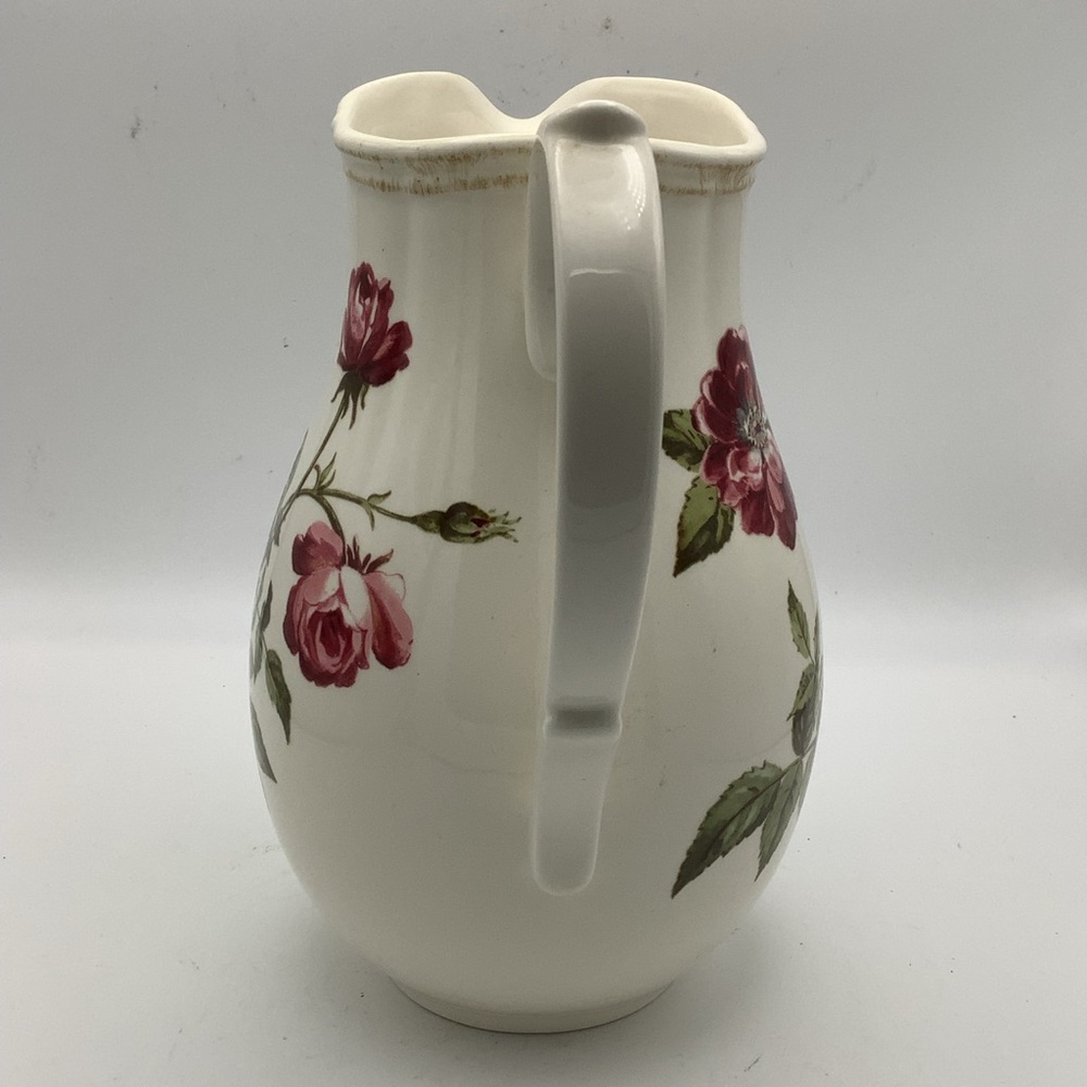 Lenox Accoutrements Pitcher with Red and Green Floral Design - Picture 5 of 14